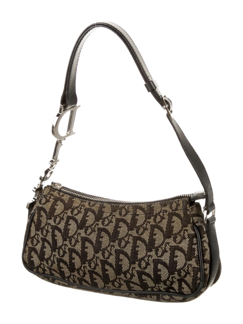 Dior Monogram Shoulder Bag in Blue Canvas